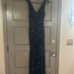 Black sequin gown